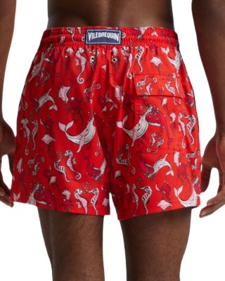 Whimsical Whales Printed 5.5" Swim Trunks