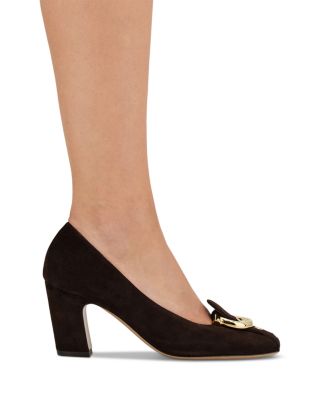 Women's Leather 70 Buckle Pumps
