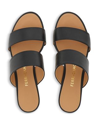 Women's Leather Bauble Heel Sandals