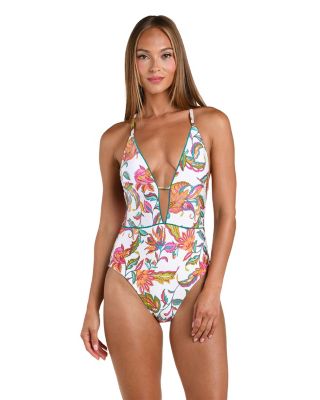 Wild Vines V Plunge One Piece