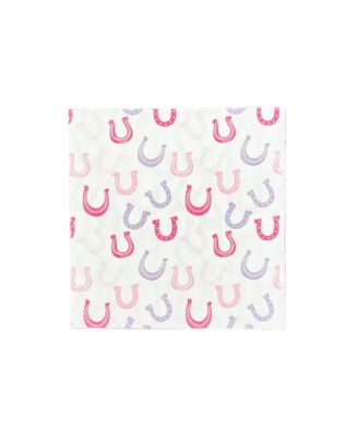  Pony Tales Cowgirl Horseshoe Print Petite Paper Napkins, Set of 16