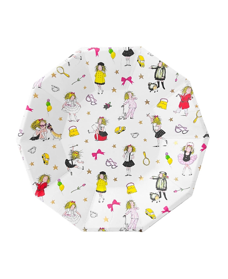 Jollity & Co Eloise At The Plaza Large Paper Plates, Set Of 8 In Multi
