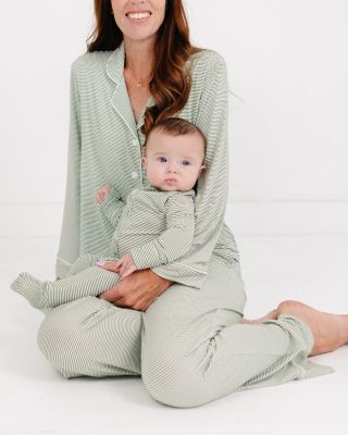 Evergreen Stripe Bamboo Pajama Set
