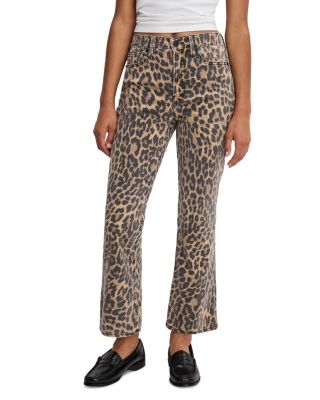 Good Standard Kick Flare Leopard Jeans in Lucky Leopard