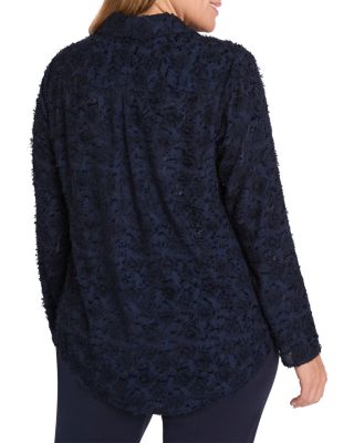 Any Occasion Clipped Jacquard Top