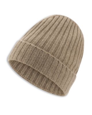 Men's Ribbed Pure Cashmere Beanie