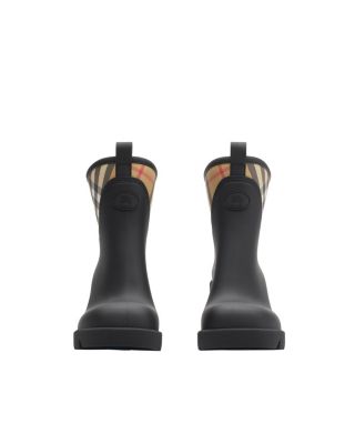 Women's Rubber Marsh Stamp Heeled Low Boots