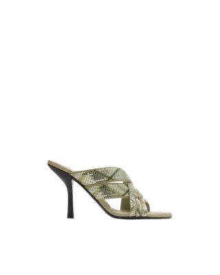 Women's Check Mesh Cabana Maille Mules