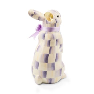 Violet Check Standing Bunny Figure