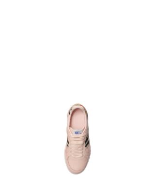  Women's Leather and Check Terrace Sneakers