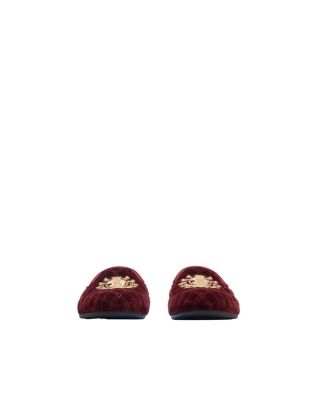  Women&#39;s Quilted Velvet Estate Slippers