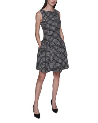 Mini Grid Nubby Dress