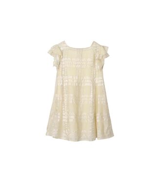  Girls' Metallic Check Silk Dress - Little Kid, Big Kid