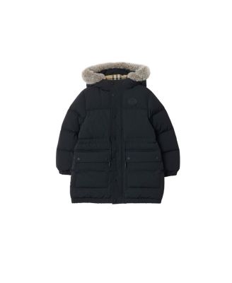 Boys' Faux Fur Trim Nylon Puffer Coat - Little Kid, Big Kid