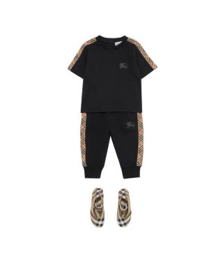 Boys' Check Trim Cotton T-shirt - Baby