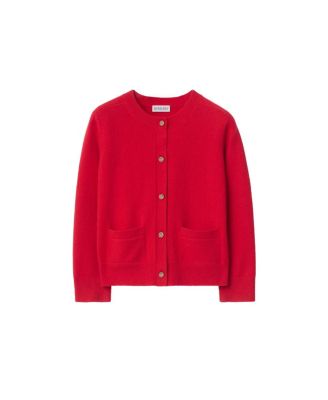  Unisex Check Patch Wool Cashmere Cardigan