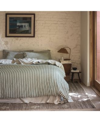 Pembroke Stripe Linen Blend Fitted Sheet, Full