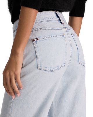 Chic High Rise Wide Leg Jeans in Dark Light Indigo