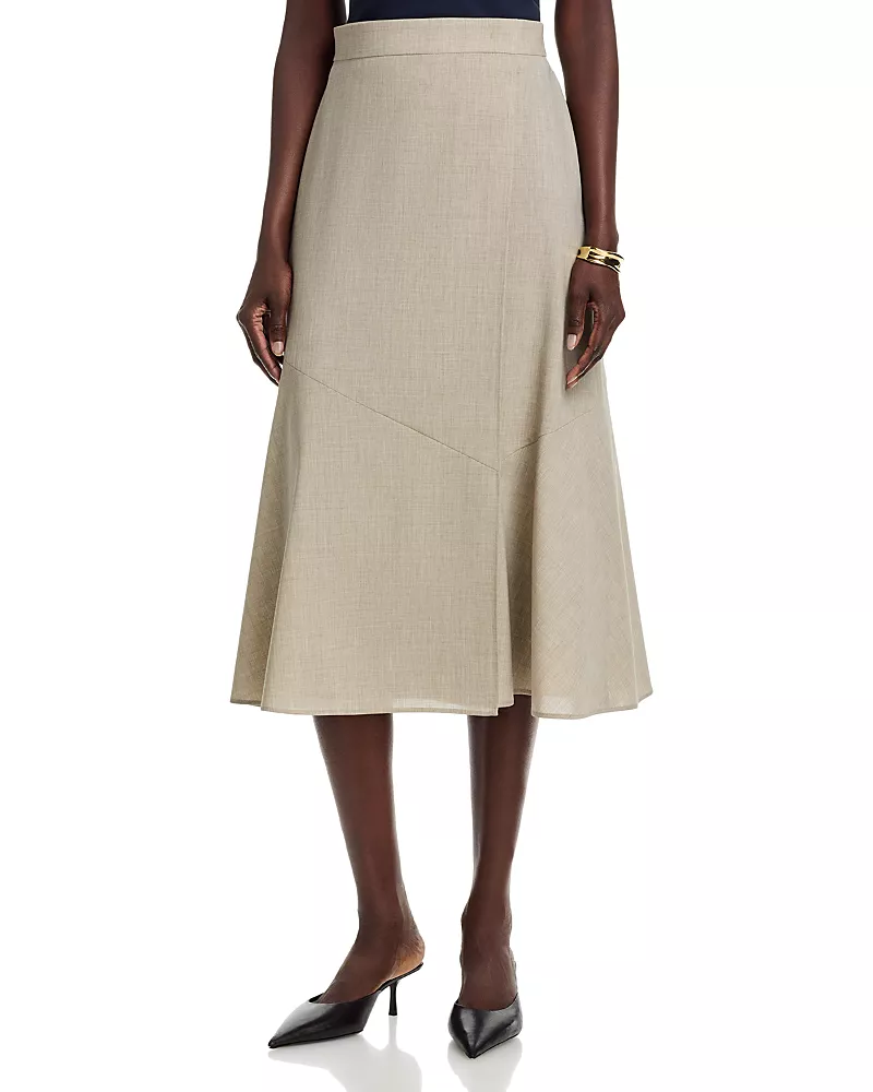 Boss Vuleran Wool Midi Skirt