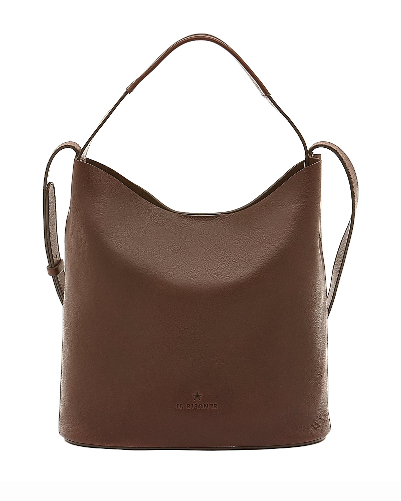Il Bisonte Le Laudi Leather Bucket Bag