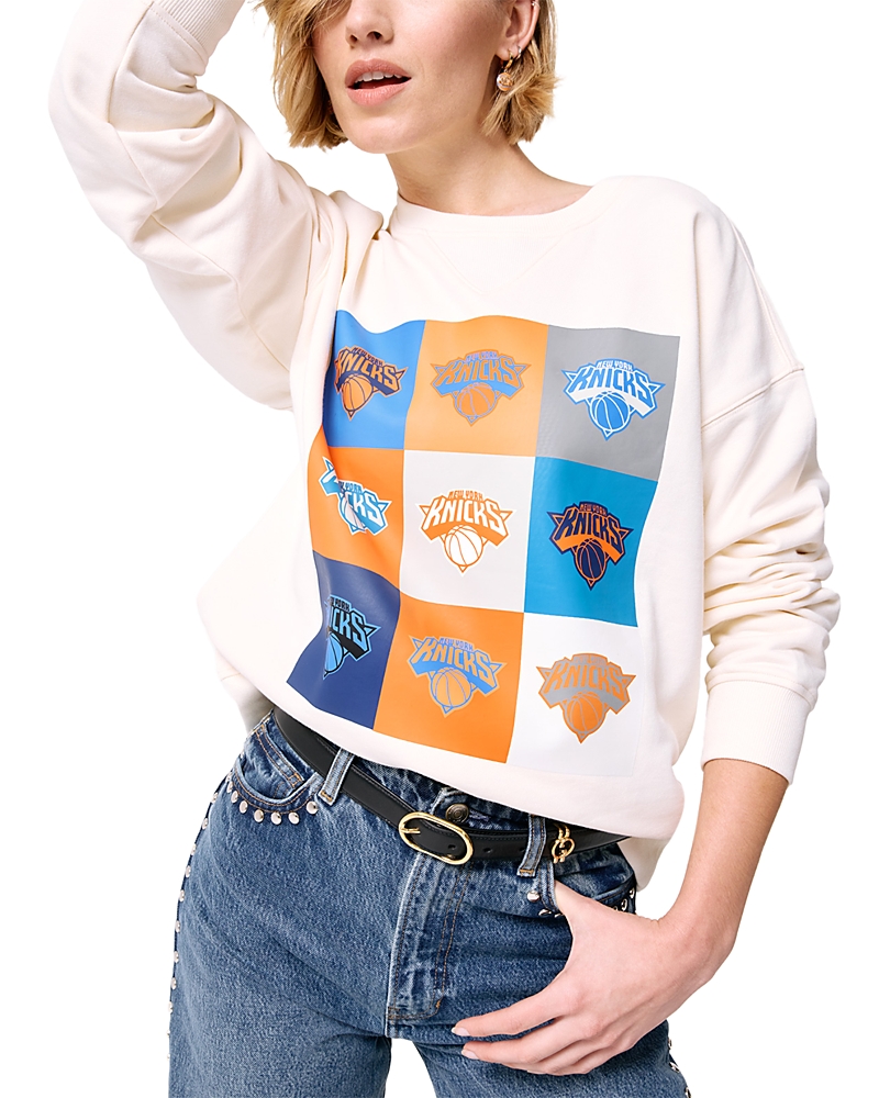 Terez Knicks Sugar Swizzle Team Color Sweatshirt In Orange