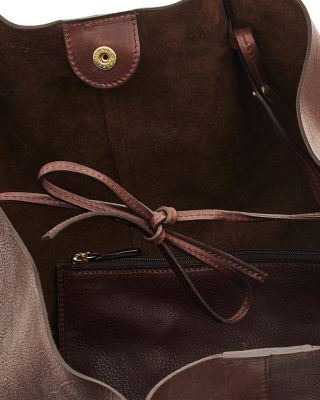 Nina Large Pleated Leather Tote