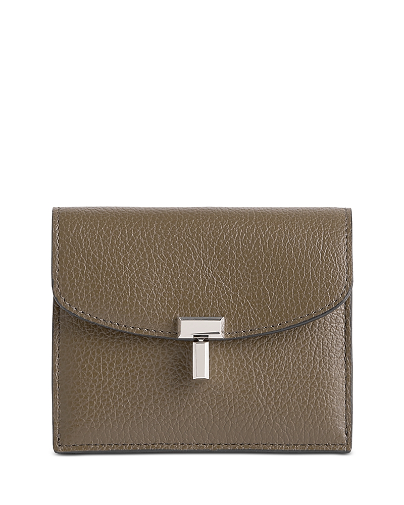 Totême Pebbled Leather Card Holder In Brown