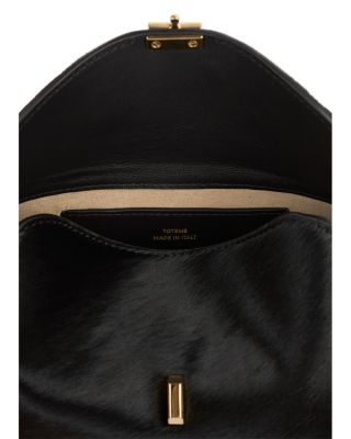 T Lock Mini Calf Hair Clutch