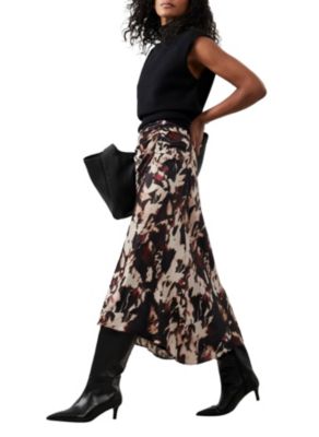 Women's Abstract Print Midi Skirt
