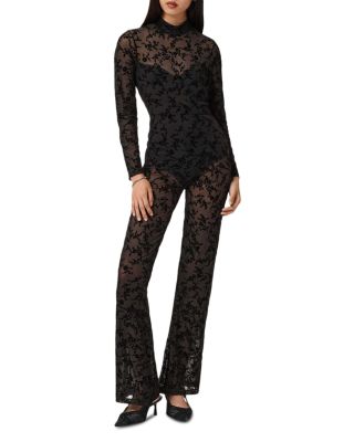 Rylee Flocked Lace Catsuit