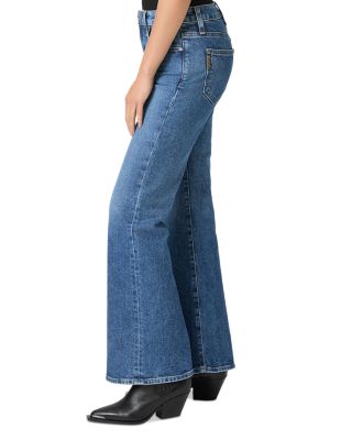 Petites Sofia Mid Rise Flare Jeans in Carver