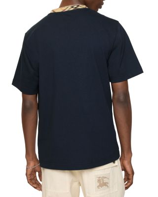 Check Trim Cotton Tee