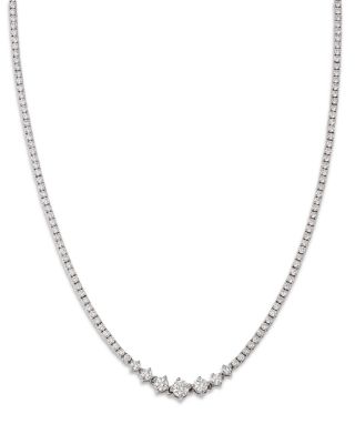 Luxe Collection Certified Lab Grown Diamond Necklace in 14K White Gold, 6.0 tcw