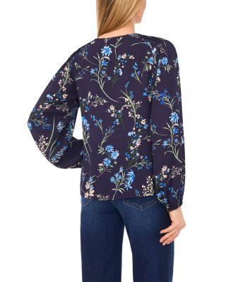 Pleated Shoulder Ring Trim Top