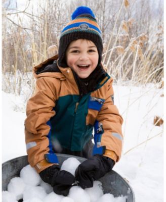  Boys' Lined Peruvian Knit Pompom Hat Stripes - Little Kid, Big Kid