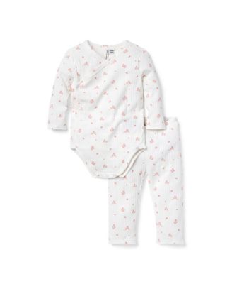 Girls' Bunny Pointelle Wrap Matching Set - Baby