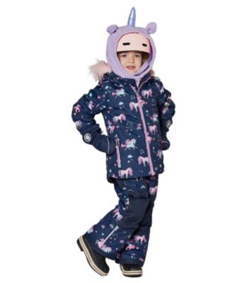  Girls' Two-Piece Unicorn Play Snowsuit - Big Kid