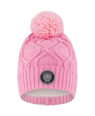  Girls' Lined Knit Pompom Hat - Little Kid, Big Kid