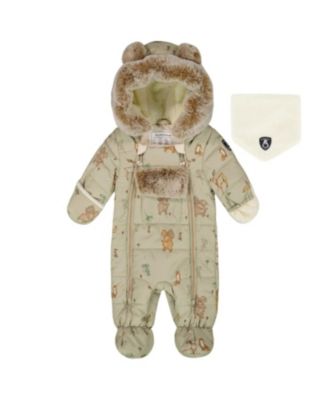 Boys' One-Piece Layette Snowsuit Designed for Car Seat - Baby