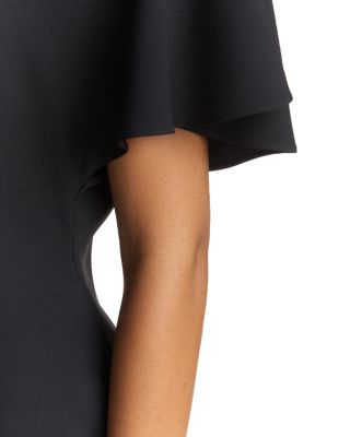 Envers Satin Matt Side V Neck Dress