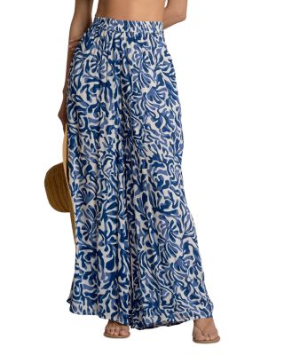 Printed Wide Leg Pants 