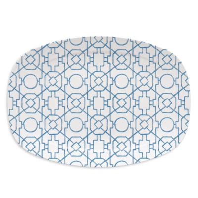 Blue Trellis Platter