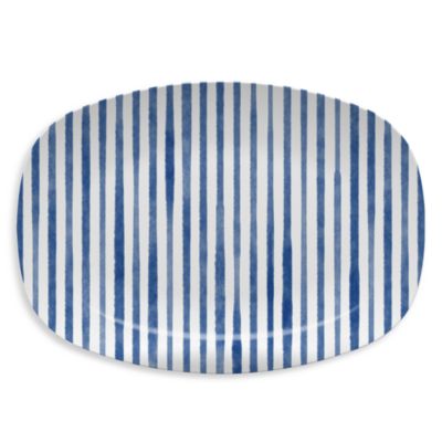 Blue Simple Stripes Platter