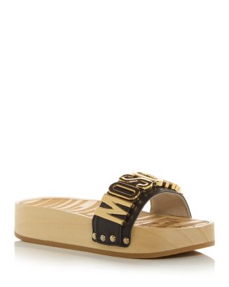 Moschino Women's Logo Slide Sandals | Bloomingdale's Shoes