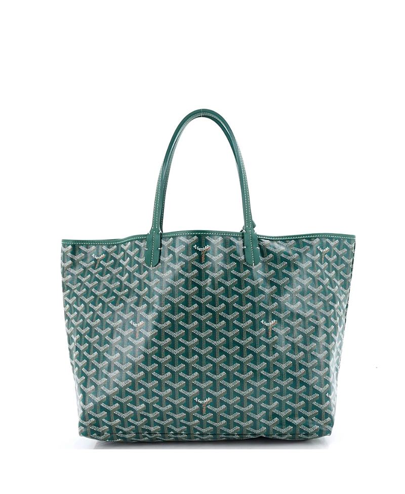 Pre-owned Pre-owned Goyard Goyard Pm Saint Louis Tote Coated Canvas In Green