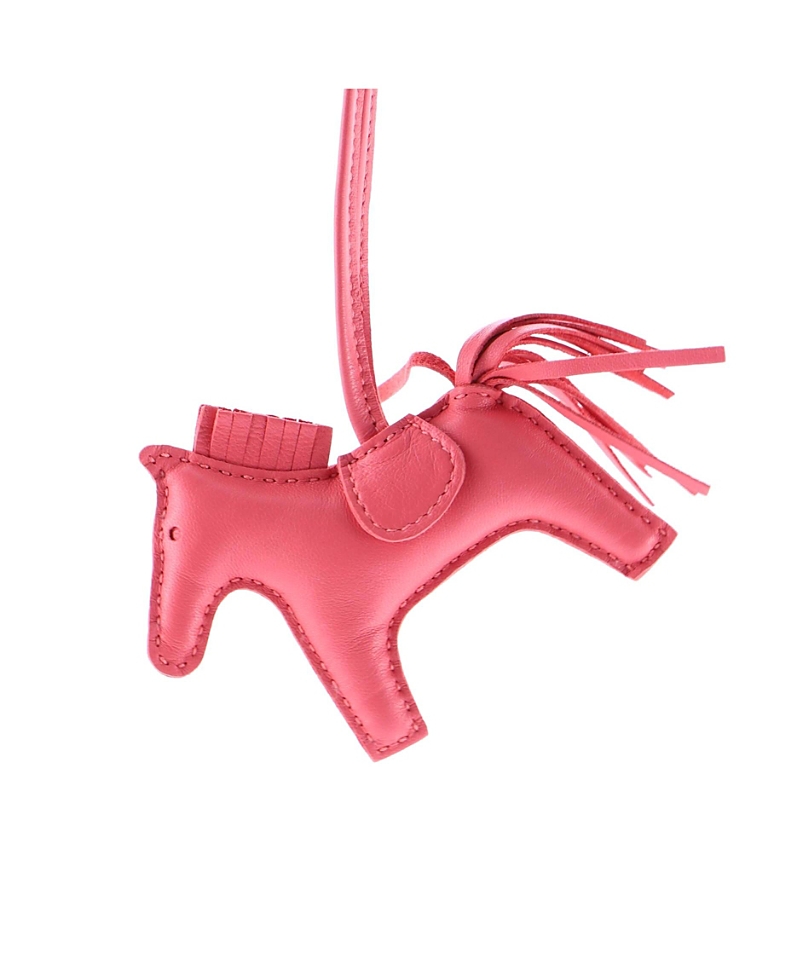 Pre-owned Pre-owned Hermes Hermes Pm Mono-tone Grigri Rodeo Bag Charm Leather In Pink