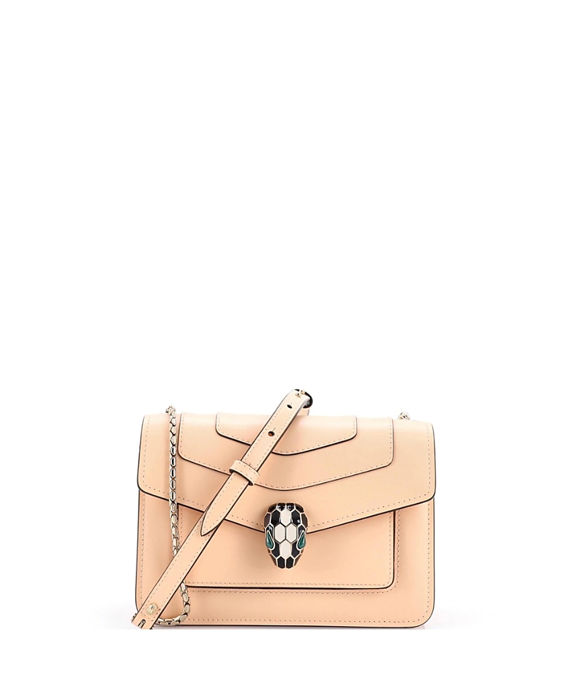 Pre-owned Pre-owned Bvlgari Bvlgari Mini Serpenti Forever Shoulder Bag Leather In Neutral