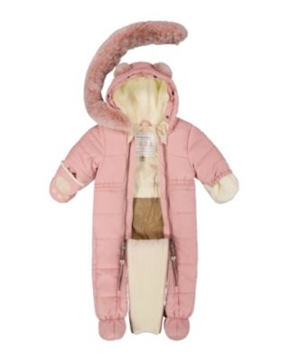 Girls' One-Piece Layette Snowsuit Designed for Car Seat - Baby