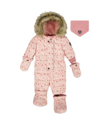 Girls' One-Piece Original Puffy Snowsuit Mini Flowers - Baby, Little Kid