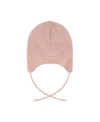  Girls' Lined Knit Hat with Ears and Strings - Baby, Little Kid